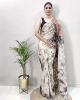 Premium Georgette golden weaves Ready to wear sarees